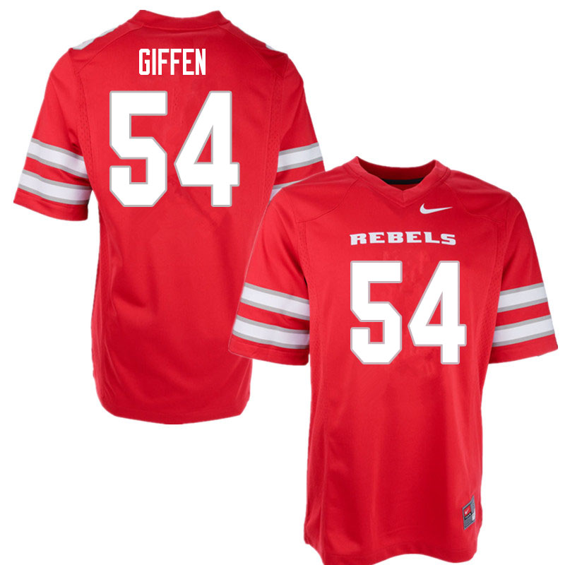 Men #54 Colin Giffen UNLV Rebels College Football Jerseys Sale-Red